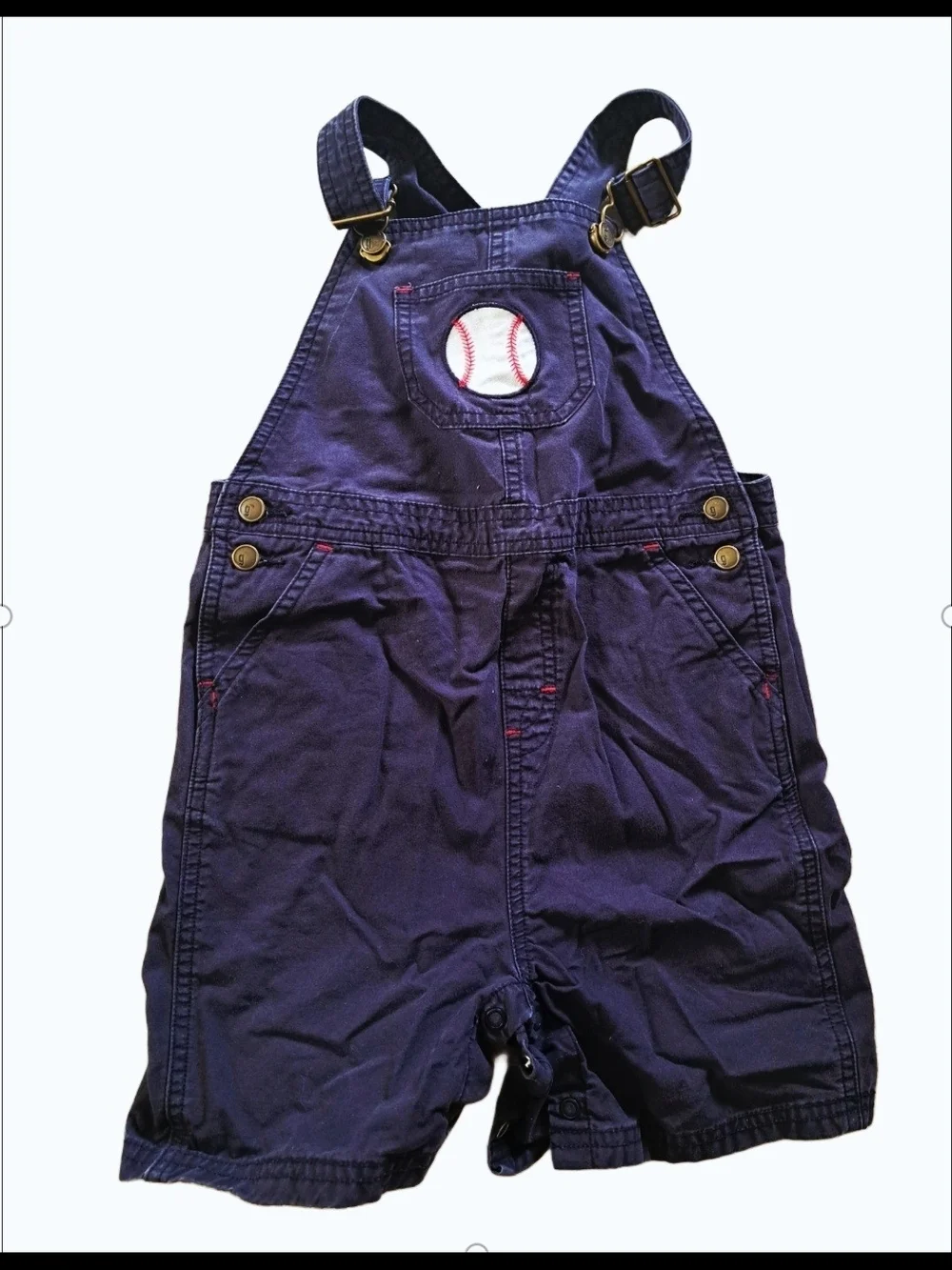 GYMBOREE EMBROIDERED BASEBALL OVERALLS SZ 3T